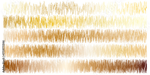 Palette of Blonde and Brown Hair Color Swatches with a Fine Fibrous Texture.