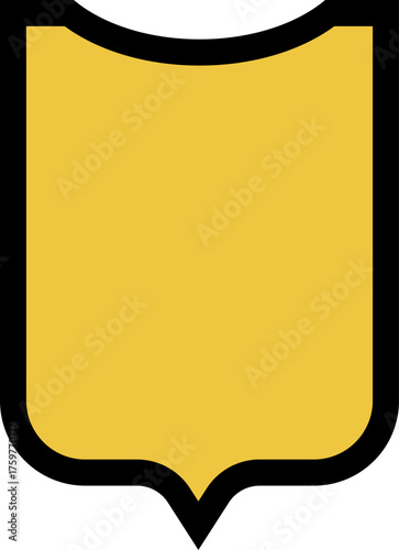 Crest-style shield adorned with eagle wings, symbolizing power and sovereignty in heraldic design.