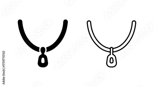 Necklace icons with transparent background