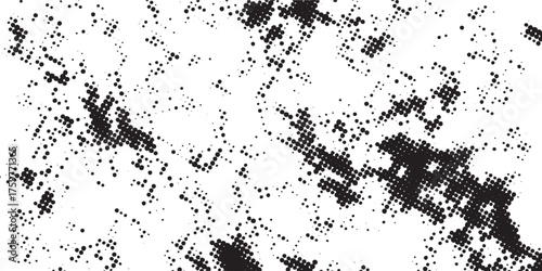 Gritty monochrome grunge texture with a distressed scattered halftone dot pattern.