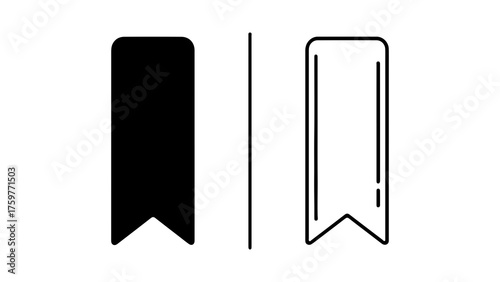 Ribbon bookmarks with transparent background