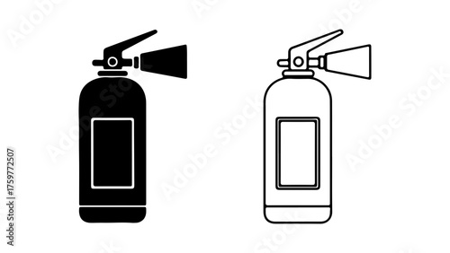 Fire extinguisher icon with transparent background