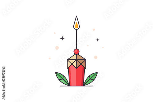 hanging candle small suspended candle icon design