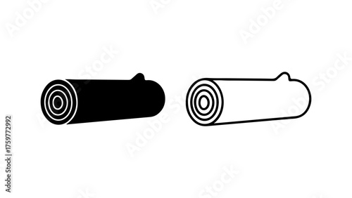 Rolled carpet with transparent background