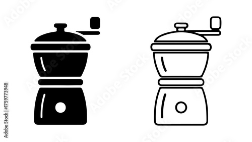 Coffee grinder icon with transparent background