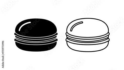 Macarons set with transparent background