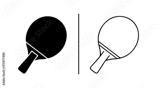 Table tennis paddles with transparent background