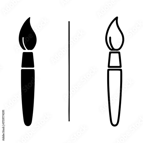 Paintbrushes with transparent background