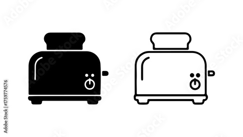 Toaster appliance with transparent background