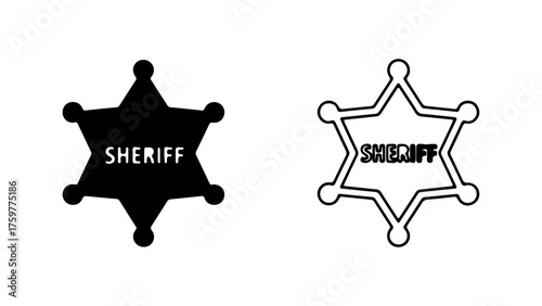 Sheriff badges with transparent background
