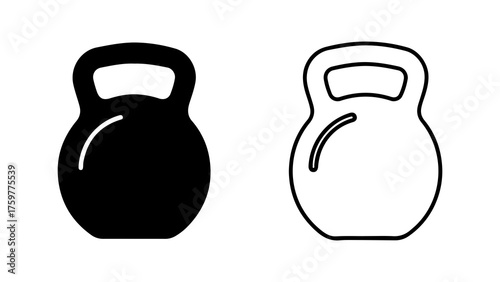 Kettlebell icon with transparent background
