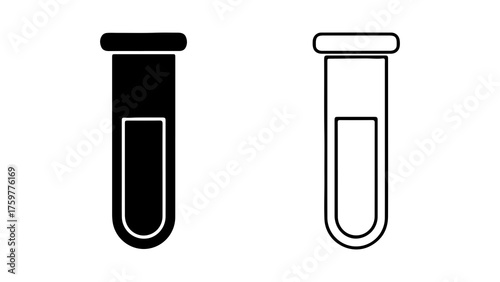 Test tube icons with transparent background