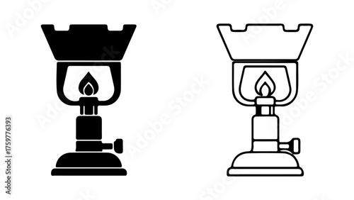 Antique kerosene lamp with transparent background