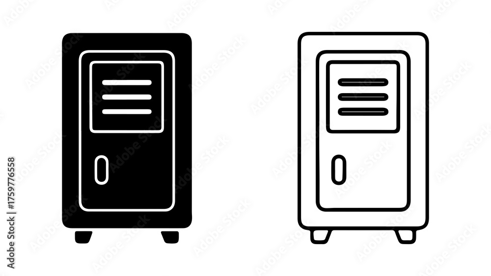 Obraz premium Computer tower icons with transparent background