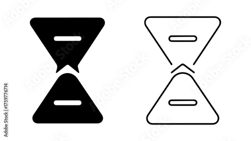 Hourglass icon with transparent background