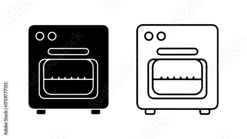 Kitchen oven appliance with transparent background
