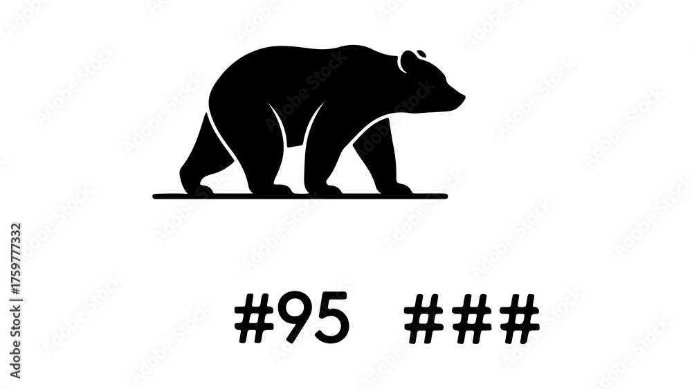 Naklejka premium Bear walking with transparent background