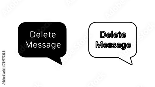 Delete message speech bubbles with transparent background