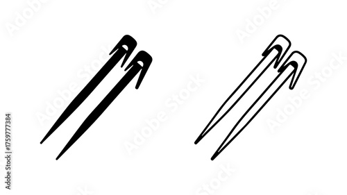 Chopsticks set with transparent background