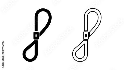 Carabiner icon with transparent background