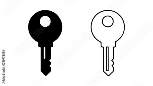 Key icons with transparent background