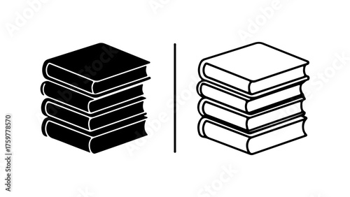 Stack of books with transparent background
