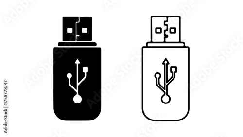Usb flash drive icon with transparent background