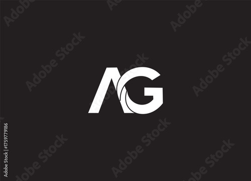 AG creative initial logo design and letter logo