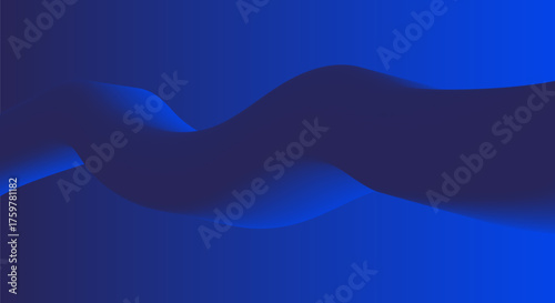 Abstract blue waves flowing smoothly creating a modern and dynamic background art