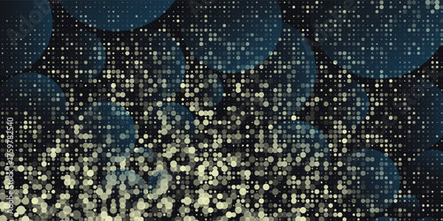 Abstract background of abstract glitter lights. blue, gold and black. de focused. banner simple