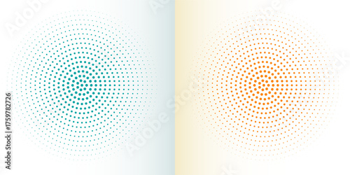 Simple halftone white background set in three colors abstract simple