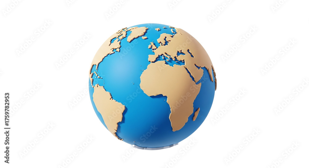 Fototapeta premium An easter egg decorated to resemble planet earth against a stark black background