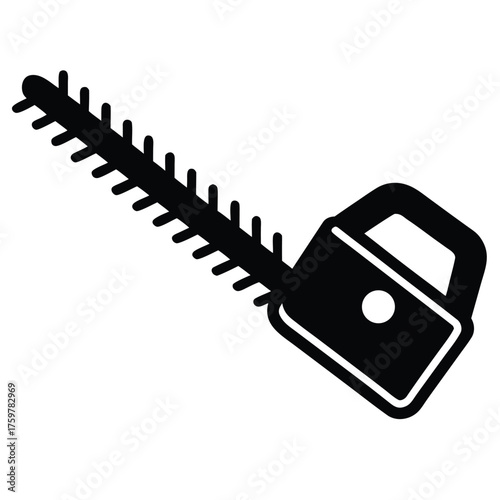 flat vector icon of hedge trimmer  electric garde