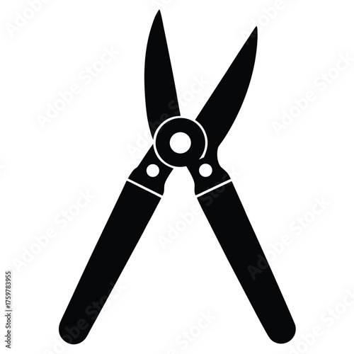 flat vector icon of pruning shears  scissors styl