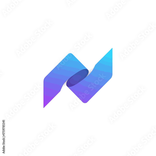 Abstract Letter N Logo Design with Ribbon Effect, Modern N Monogram for Business Identity Free Download Abstract Letter N Logo Design with Ribbon Effect, Modern N Monogram for Business Identity - GFXLoad