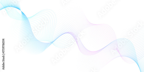 blue purple wave curve lines banner background .Digital frequency track equalizer. Stylized line art background. modern soft luxury texture with smooth and clean vector subtle background illustration
