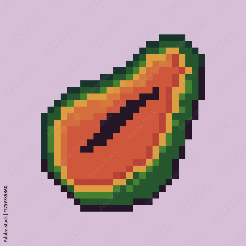 Obraz premium Pixel Illustration of Papaya