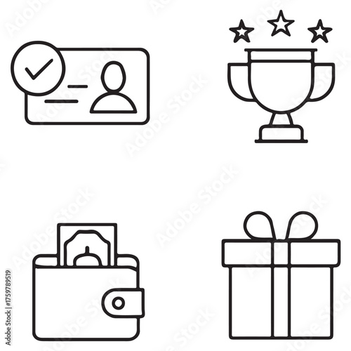 Exclusive benefit, prize, incentive, reward icon vector