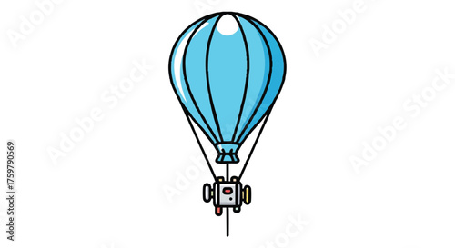 Weather balloon outline icon vector