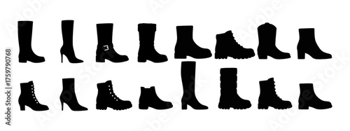 Silhouette collection of stylish women's boots in various designs