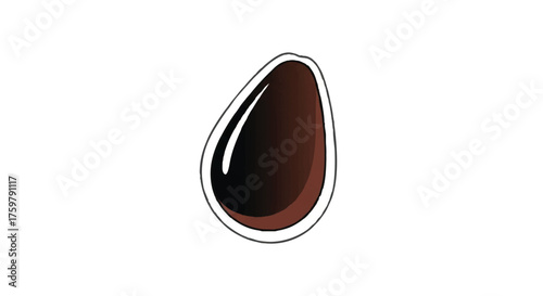 Watermelon seeds outline icon vector