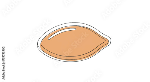 Pumpkin seed outline icon vector
