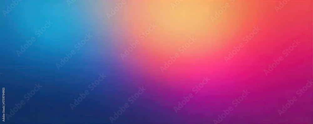 Obraz premium Smooth gradient transition from deep blue through purple to bright pink and yellow