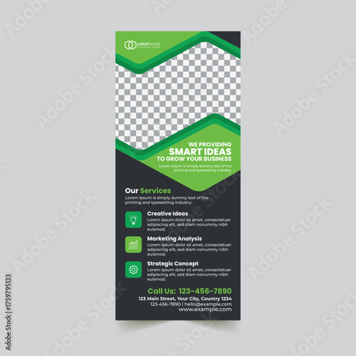 Modern Business Roll-Up Banner For Services Promotion  Template