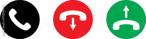 Phone call icons for communication and actions