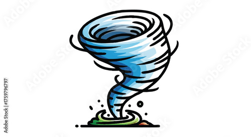 Tornado outline icon vector
