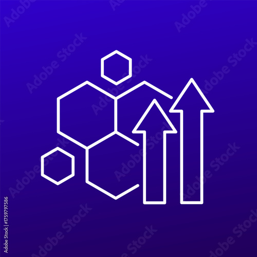 improved material line icon, nanomaterials and nanotechnology design