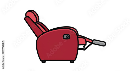 Theater seating recliner outline icon vector