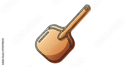 Pizza peel outline icon vector