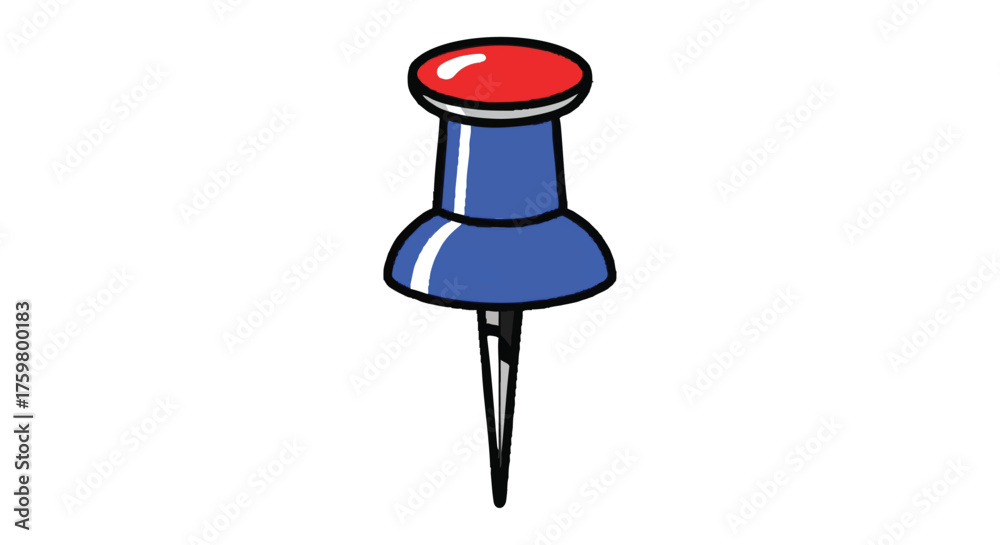 Fototapeta premium Pushpins outline icon vector